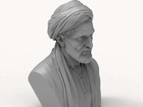 Avicenna Historical Polymath 3D Printable Bust 3D Print Model