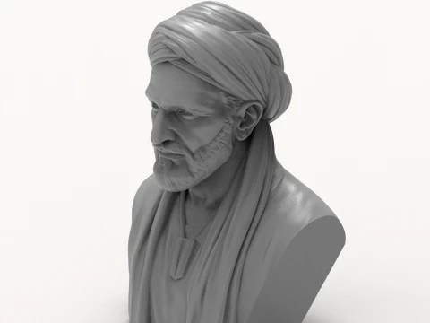 Avicenna Historical Polymath 3D Printable Bust 3D Print Model