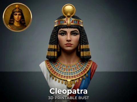 Cleopatra 3D Printable Bust Modelo de Impressão 3D