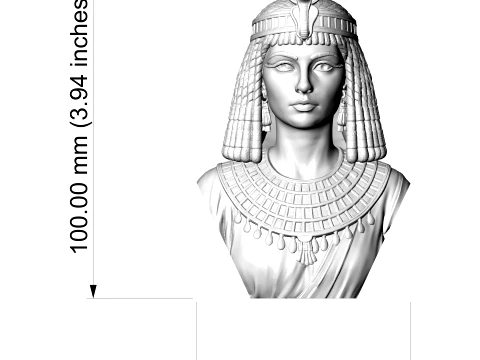 Cleopatra 3D Printable Bust 3D Print Model