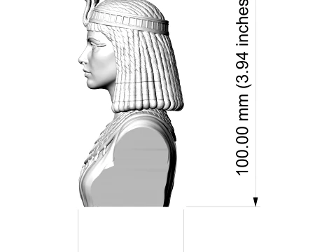 Cleopatra 3D Printable Bust 3D Print Model
