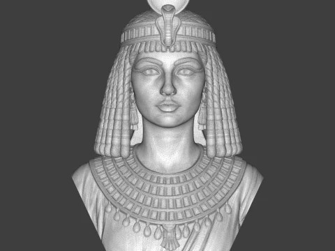 Cleopatra 3D Printable Bust 3D Print Model