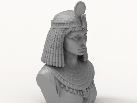 Cleopatra 3D Printable Bust 3D Print Model
