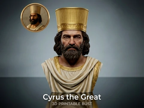 Cyrus the Great 3D Printable Bust 3D Print Model