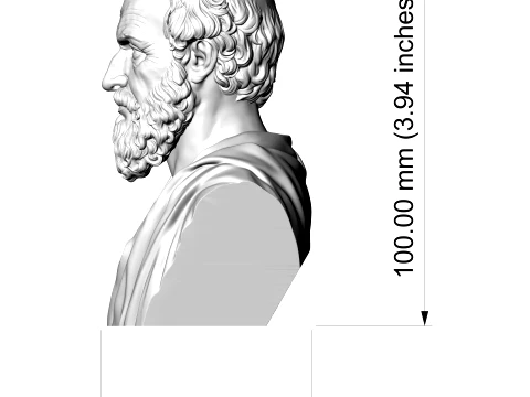 Eratosthenes 3D Printable Bust 3D Print Model