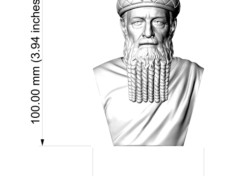 Hammurabi Babylonian King 3D Printable Bust 3D Print Model