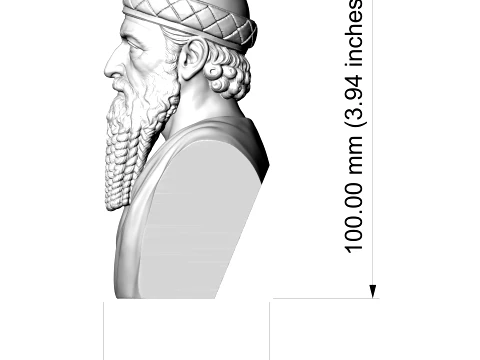 Hammurabi Babylonian King 3D Printable Bust 3D Print Model