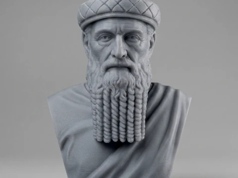 Hammurabi Babylonian King 3D Printable Bust 3D Print Model
