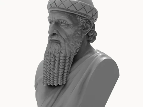 Hammurabi Babylonian King 3D Printable Bust 3D Print Model