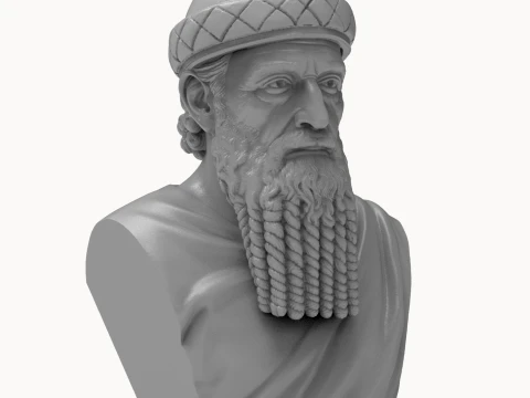 Hammurabi Babylonian King 3D Printable Bust 3D Print Model