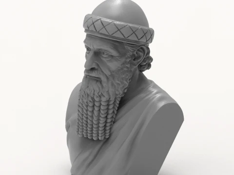 Hammurabi Babylonian King 3D Printable Bust 3D Print Model