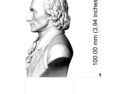 Niccol Paganini 3D Printable Bust 3D Print Model