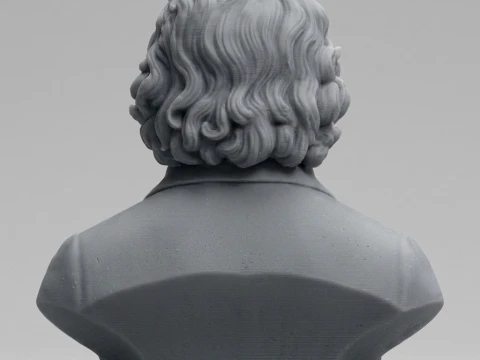 Niccol Paganini 3D Printable Bust 3D Print Model