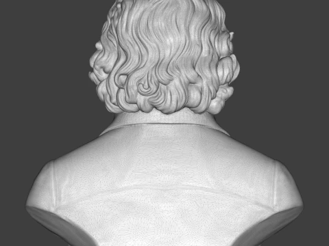 Niccol Paganini 3D Printable Bust 3D Print Model