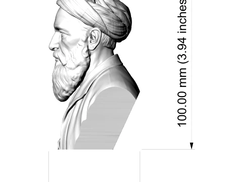 Omar Khayyam Persian Polymath 3D Printable Bust 3D Print Model