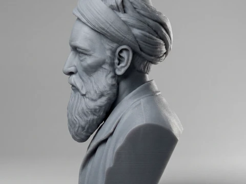 Omar Khayyam Persian Polymath 3D Printable Bust 3D Print Model