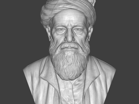 Omar Khayyam Persian Polymath 3D Printable Bust 3D Print Model