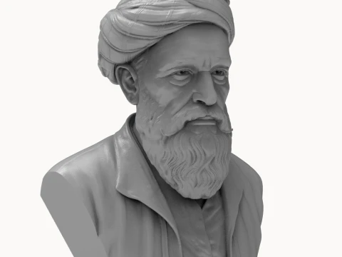 Omar Khayyam Persian Polymath 3D Printable Bust 3D Print Model