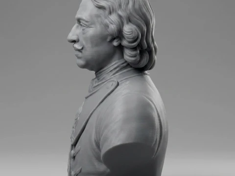 Peter the Great Russian Emperor 3D Printable Bust 3D Print Model