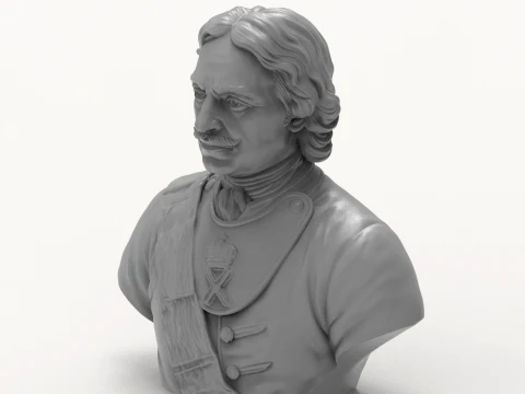 Peter the Great Russian Emperor 3D Printable Bust 3D Print Model