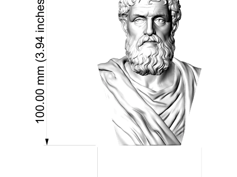 Phidias Ancient Greek Sculptor 3D Printable Bust 3D Print Model