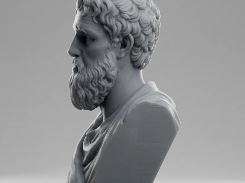 Phidias Ancient Greek Sculptor 3D Printable Bust 3D Print Model