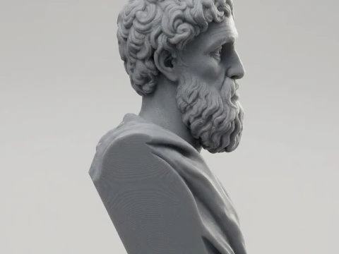 Phidias Ancient Greek Sculptor 3D Printable Bust 3D Print Model