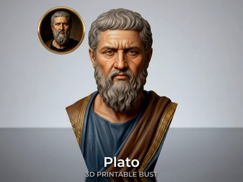 Plato Ancient Greek Philosopher 3D Printable Bust 3D Print Model