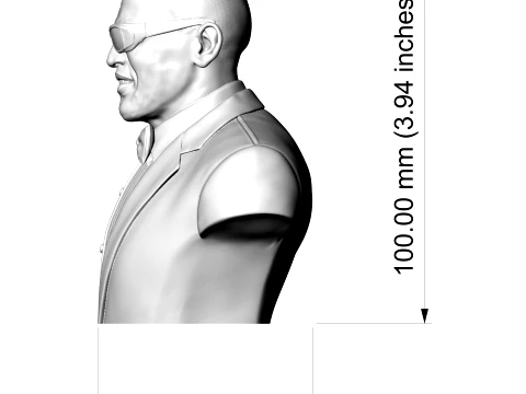 Ray Charles 3D Printable Bust 3D Print Model