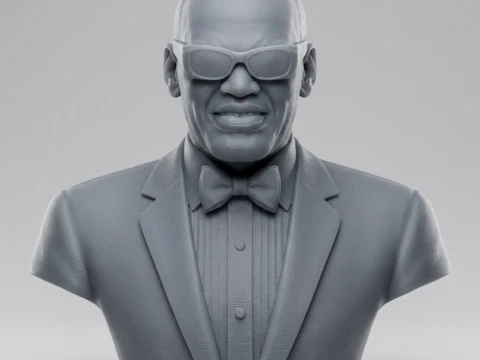 Ray Charles 3D Printable Bust 3D Print Model