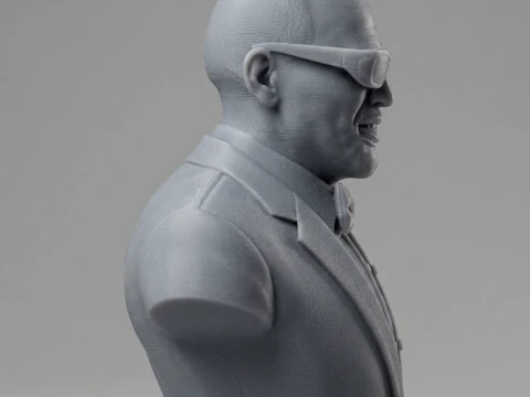 Ray Charles 3D Printable Bust 3D Print Model