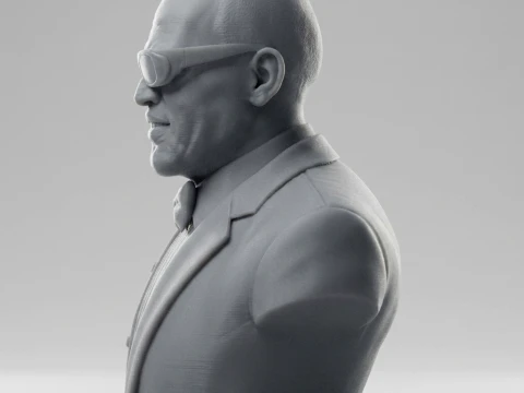 Ray Charles 3D Printable Bust 3D Print Model