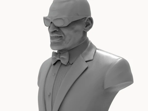 Ray Charles 3D Printable Bust 3D Print Model
