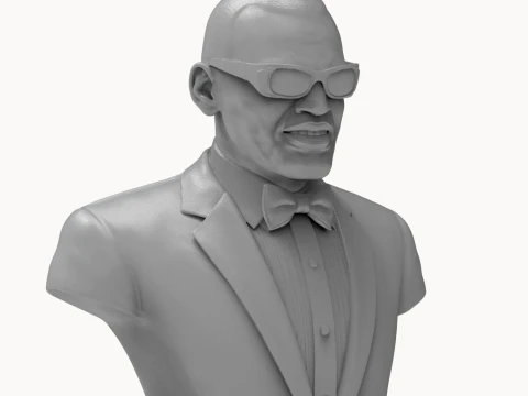 Ray Charles 3D Printable Bust 3D Print Model