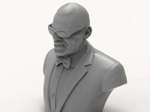Ray Charles 3D Printable Bust 3D Print Model