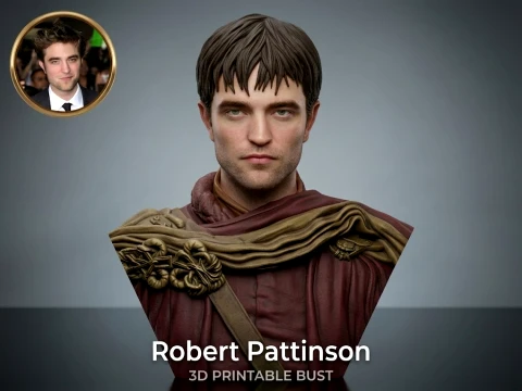 Robert Pattinson from The Odyssey movie 3D Printable Bust 3D Print Model