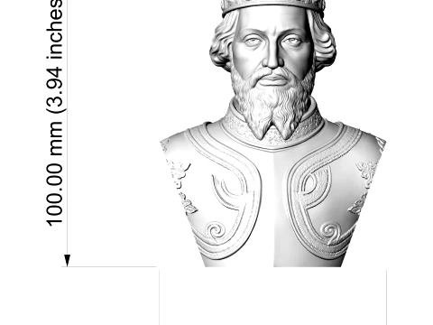 The Conqueror 3D Printable Bust 3D Print Model