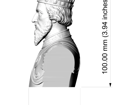 The Conqueror 3D Printable Bust 3D Print Model