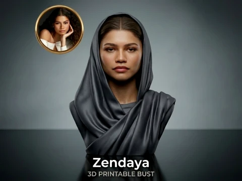 Zendaya from The Odyssey movie 3D Printable Bust 3D Print Model