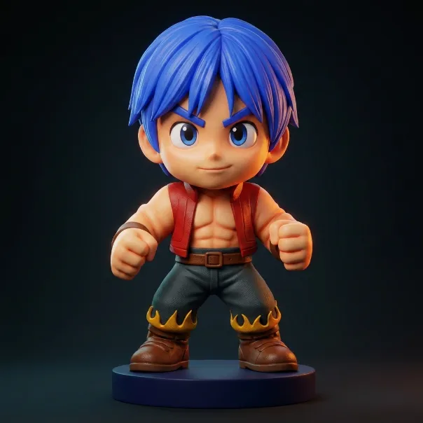 Brawler Figurine 3D Print Model 3D Print Model .c4d .max .obj .3ds .fbx .stl .blend 
