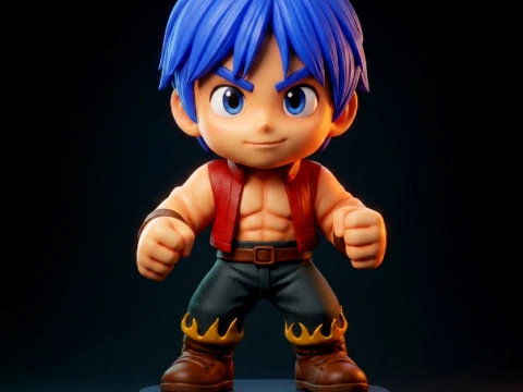 Brawler Figurine 3D Print Model Model do druku 3D