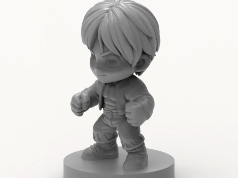 Brawler Figurine 3D Print Model 3D Print Model
