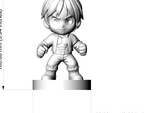 Brawler Figurine 3D Print Model 3D Print Model