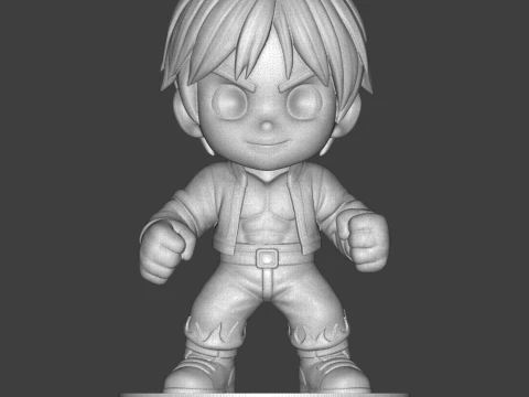 Brawler Figurine 3D Print Model 3D Print Model