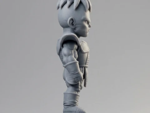 Armored Saiyan Warrior Figurine 3D Print Model 3D Print Model