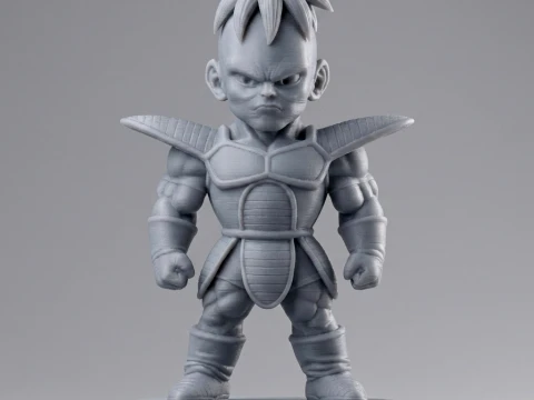 Armored Saiyan Warrior Figurine 3D Print Model 3D Print Model