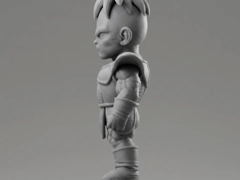 Armored Saiyan Warrior Figurine 3D Print Model 3D Print Model