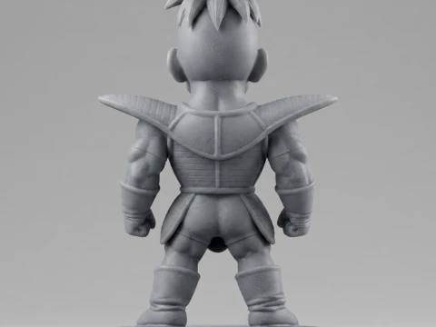 Armored Saiyan Warrior Figurine 3D Print Model 3D Print Model