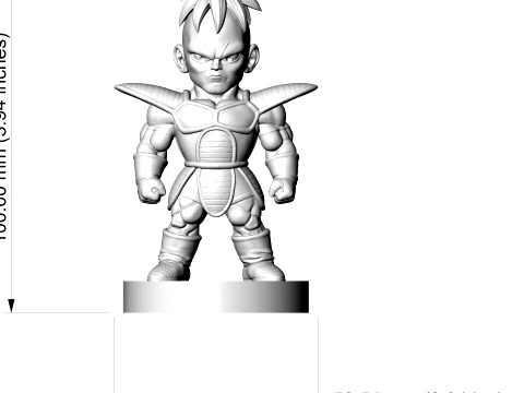 Armored Saiyan Warrior Figurine 3D Print Model 3D Print Model