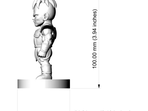 Armored Saiyan Warrior Figurine 3D Print Model 3D Print Model